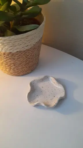 Mini plat Clothilde blanc