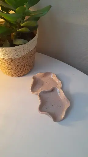 Mini assiette/plat Clothilde rose